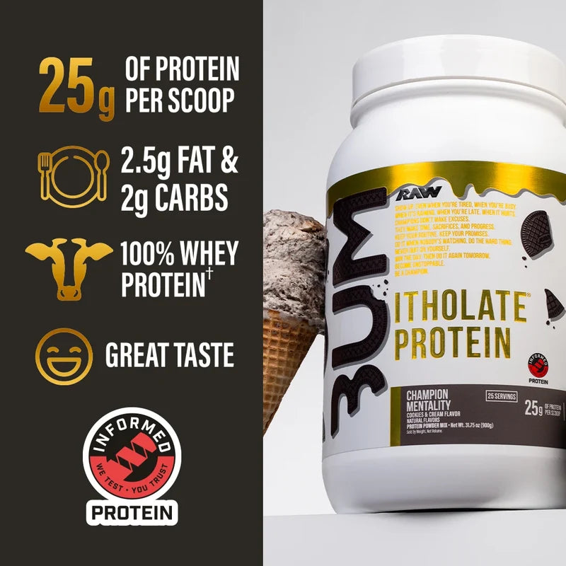 BUM ITHOLATE PROTEIN - (Cookies and Creme) Champion Mentality